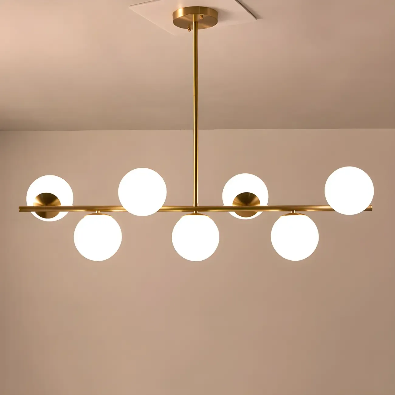 Modern Copper Globe Multi-Light Island Pendant Light