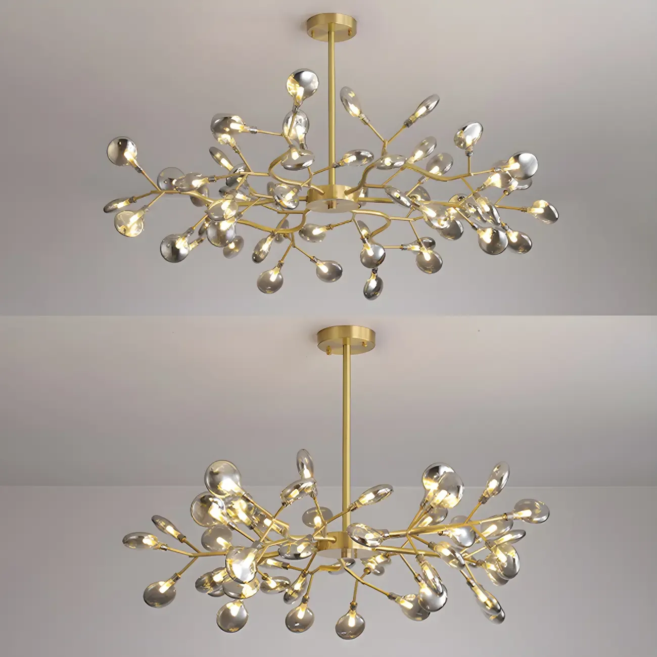Modern Gold Metal Fireflies Island Pendant Light