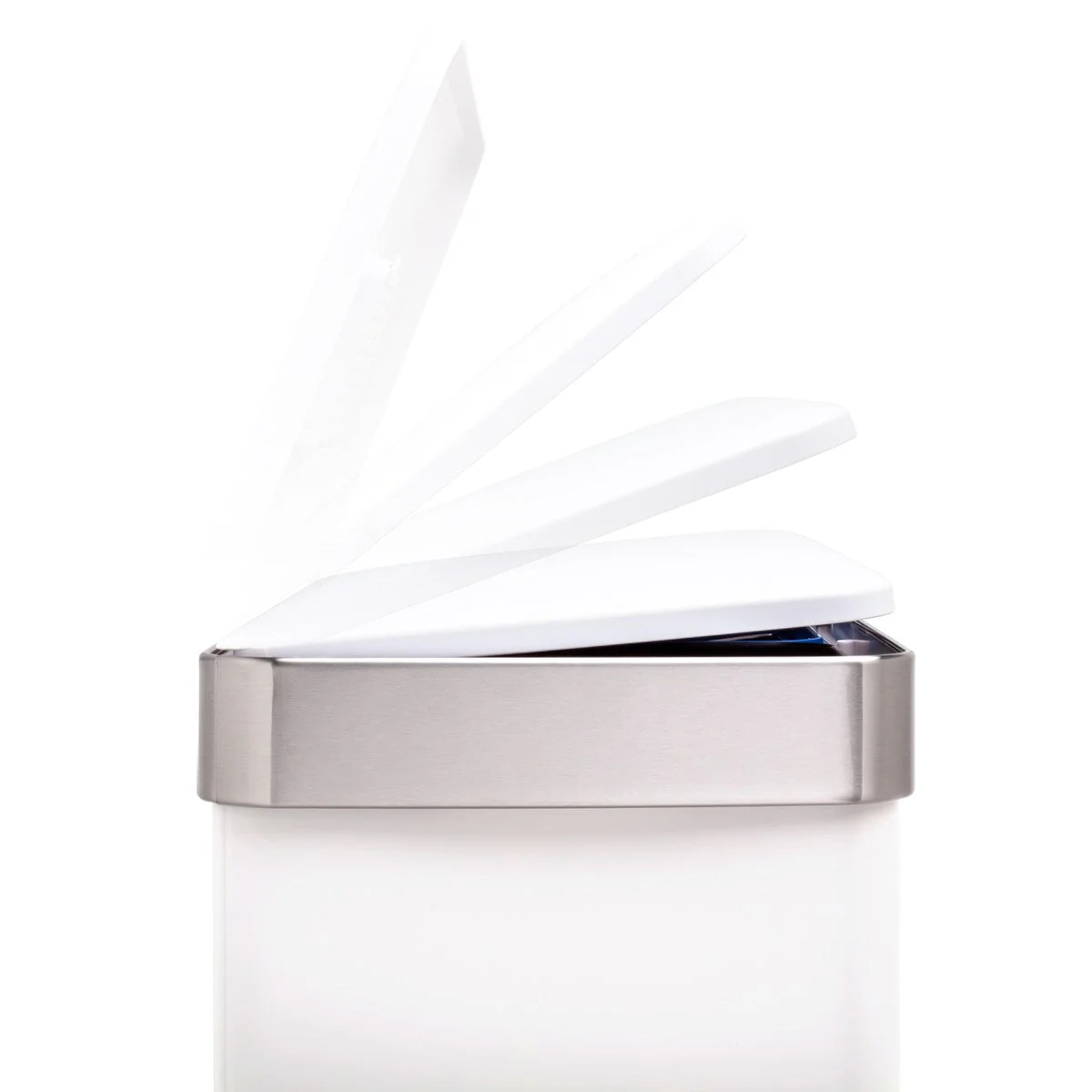 Qualiazero 16 Gal (8 Gal dual unit) Rectangular Recycle Step Can - Stainless Steel