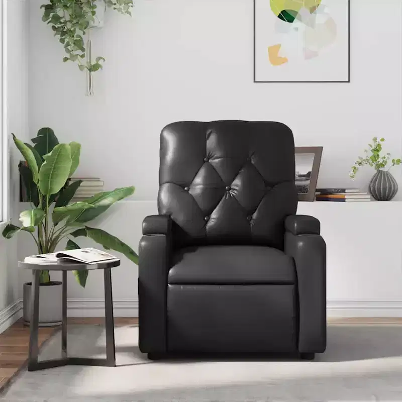 vidaXL Massage Recliner Chair Cream Faux Leather
