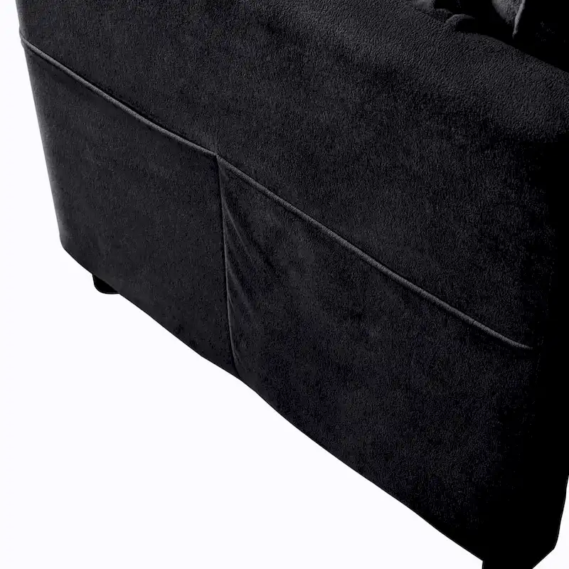 64 Oversized Chenille 2-Seater Sofa with DIY Combo & Storage Pockets