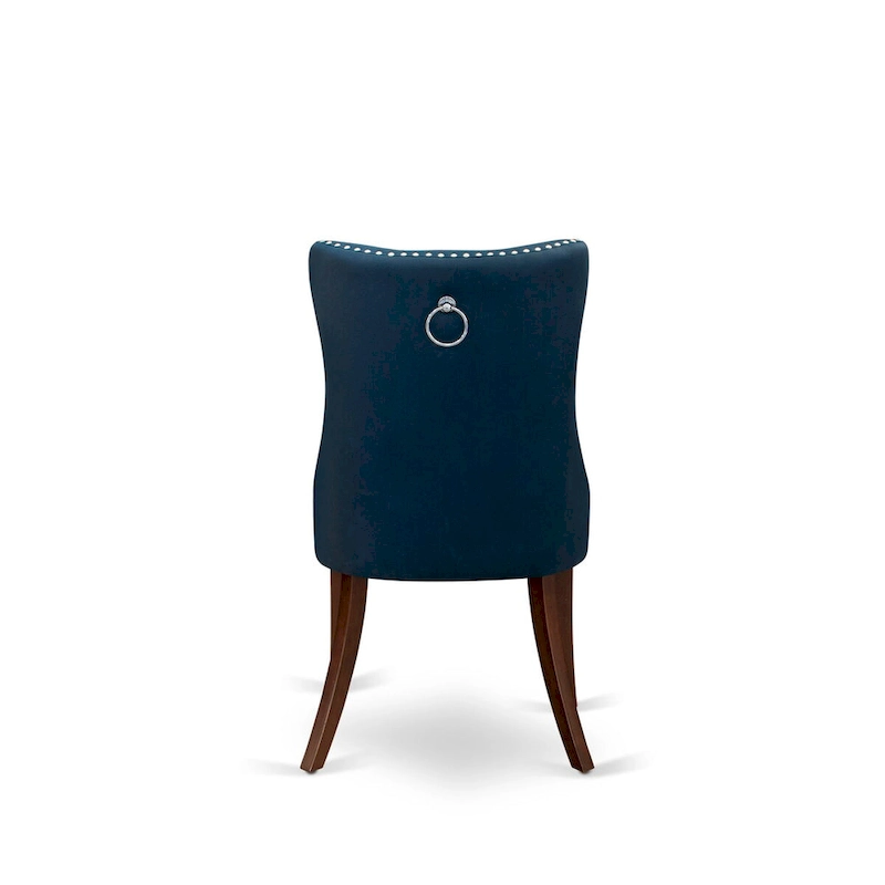 East West Furniture Kitchen Table Set Consists of a Square Dining Table and Padded Chairs, Mahogany (Pieces Options)