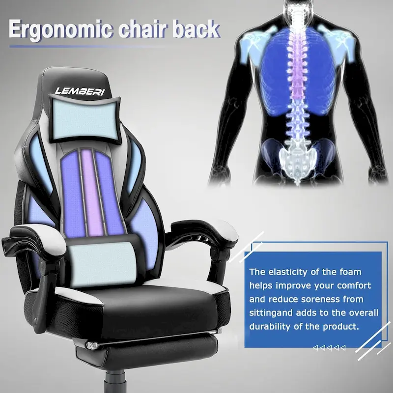 BOSSIN Racing Style Gaming Chair,300 lbs Big and Tall gamer chair High Back Computer Chair