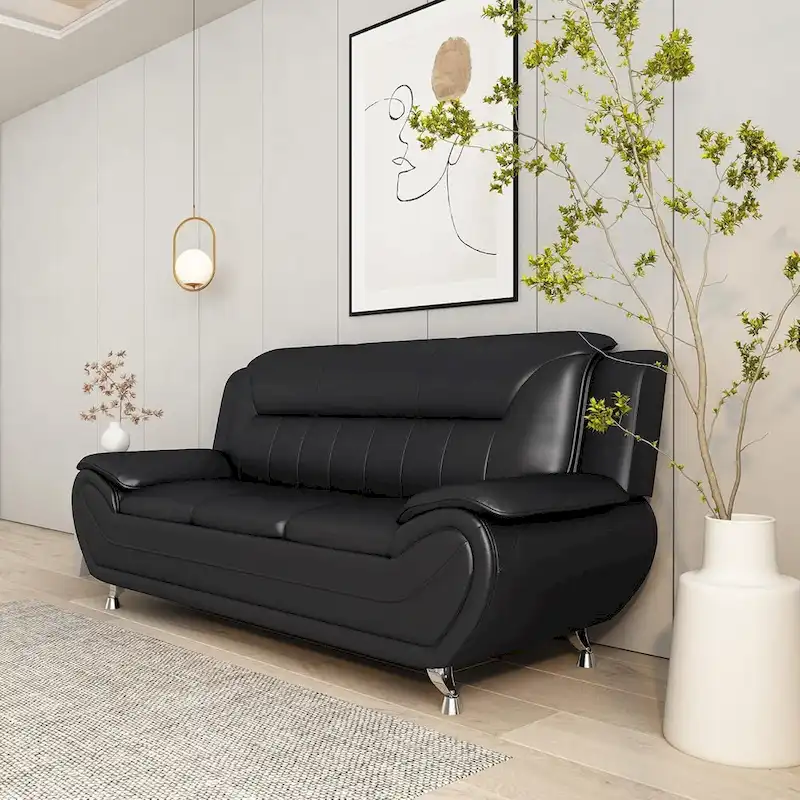 Sanuel 79.2 Faux Leather Pillow Top Arm Sofa