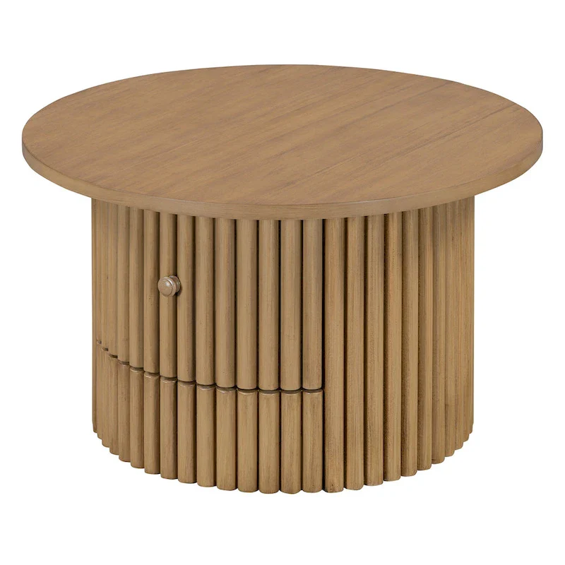 30.5 MDF Coffee Table with Drawer & Slat Base