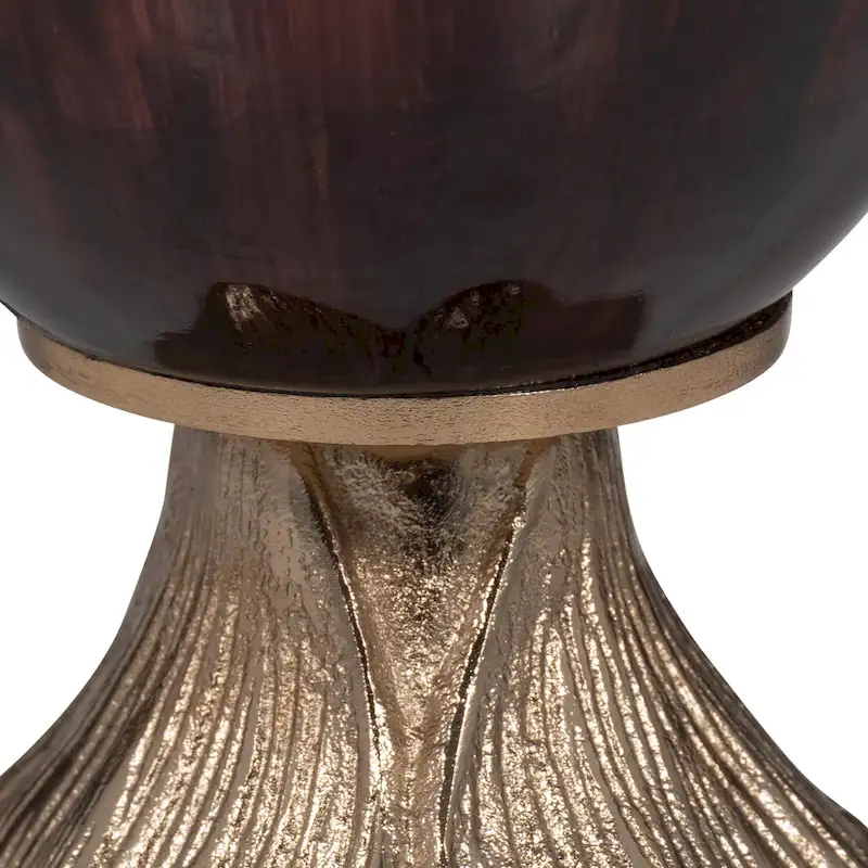 Sagebrook Home Abstract Glass Vase with Gold Accents