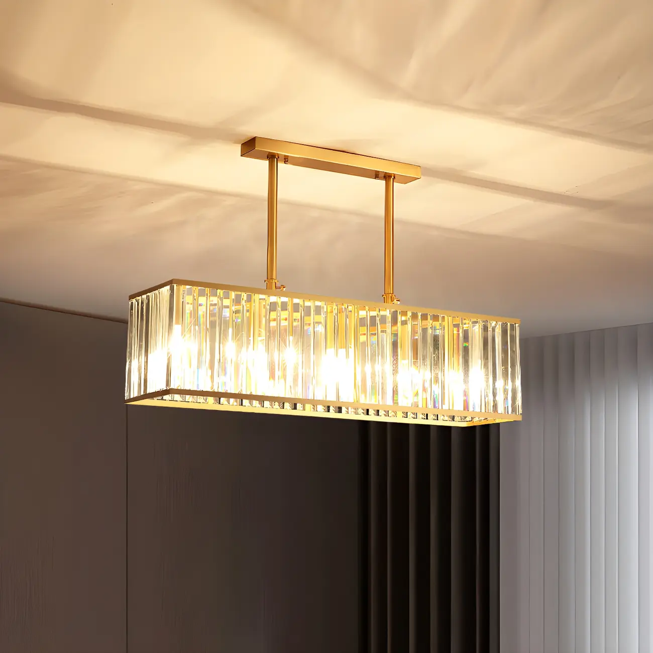 Luxury Brass Crystal Chandelier for Dining Area