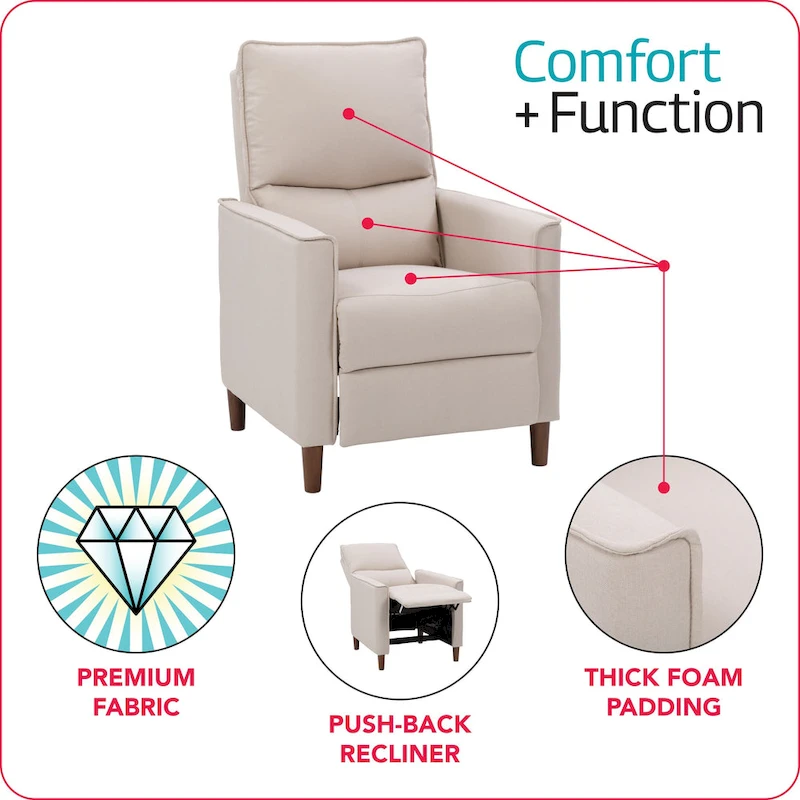 High-Leg Manual Recliner with Footrest