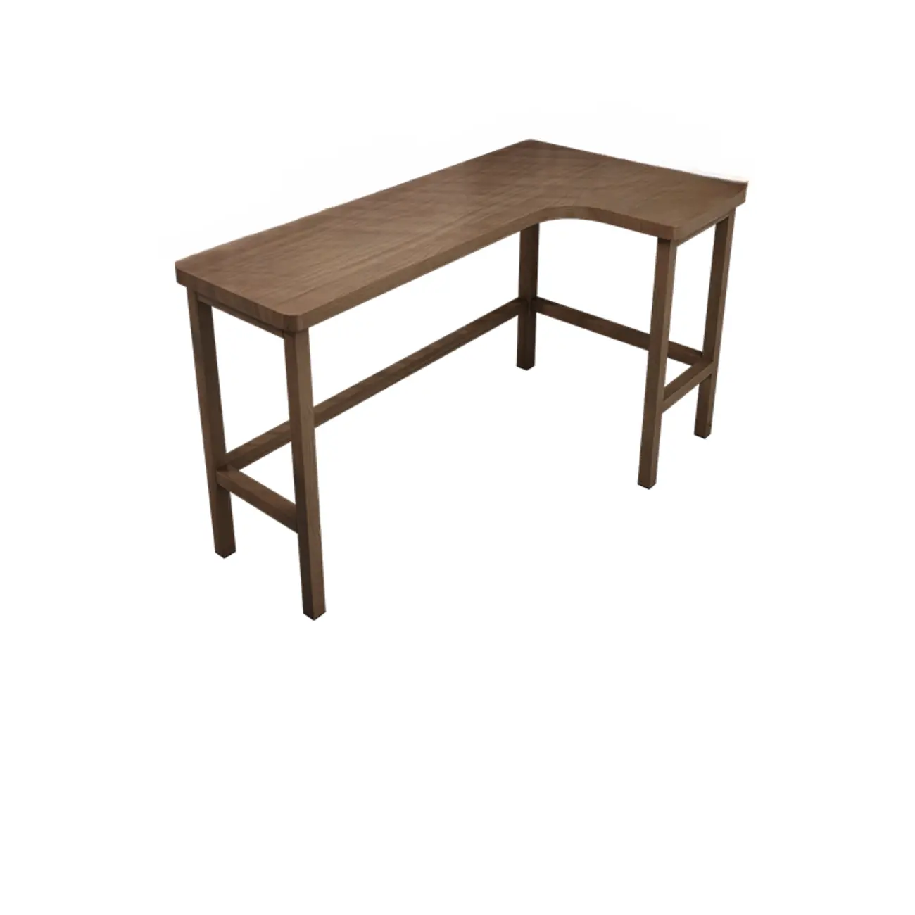 Free Form Brown Wooden Footrest Bar Tables