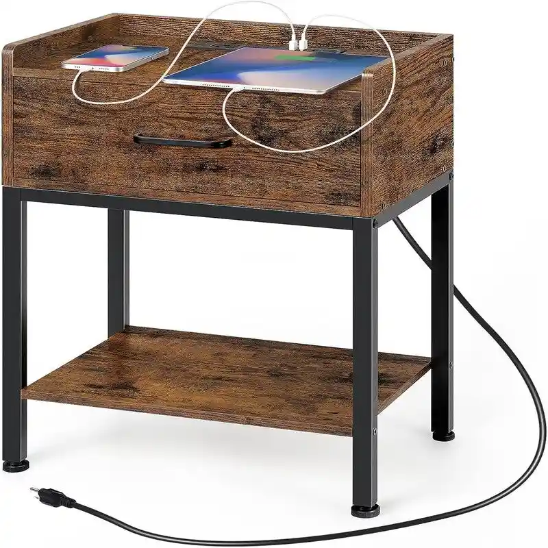 Nightstand with Charging Station