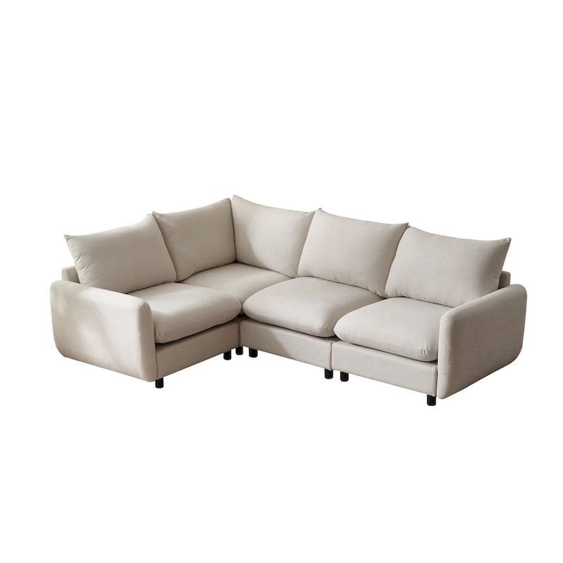 Christopher Knight Home - Evelyn Modern Modular Upholstery L-Shaped Sectional Sofa