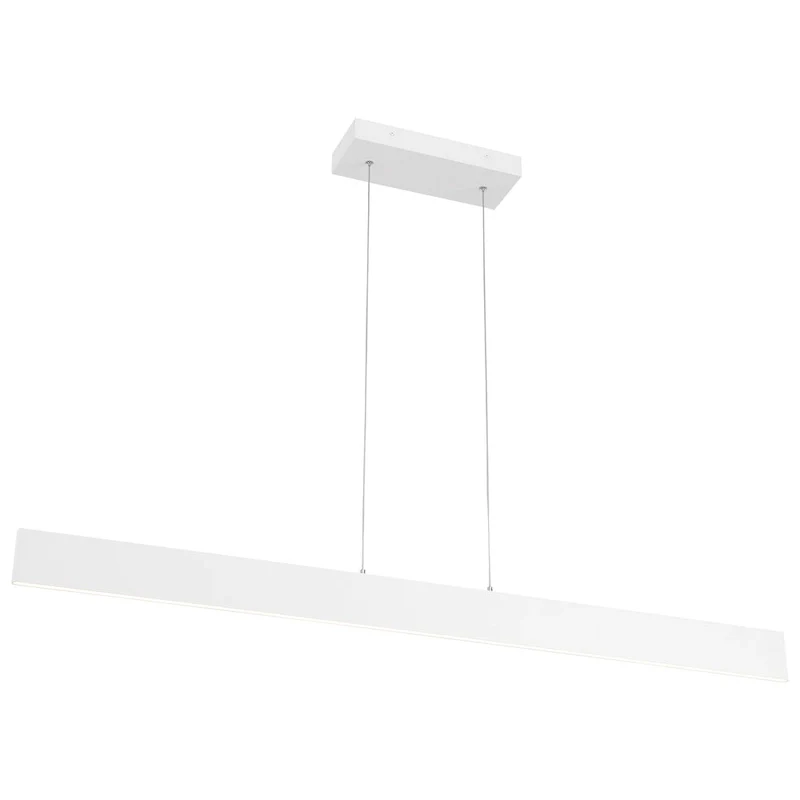 Access Lighting Carmel Matte White LED Rectangular Island Light with Acrylic Lens
