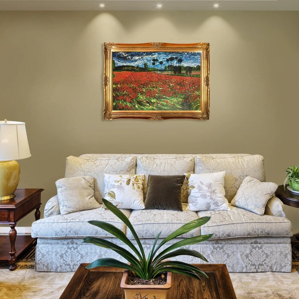 La Pastiche Vincent Van Gogh 'Field of Poppies' Hand Painted Oil Reproduction