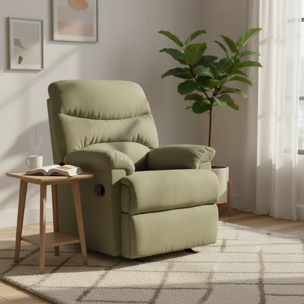 Pillow Top Arms Recliner with Tufted Back