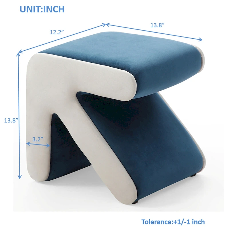 Modern Creative Upholstered Velvet Stool Ottoman