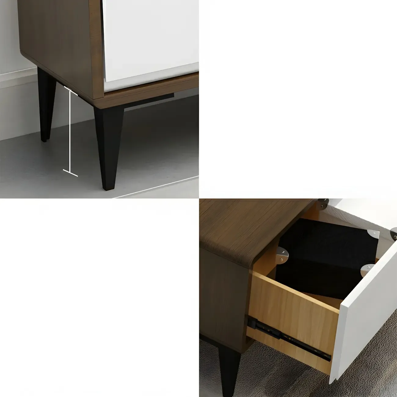 63 Modern Brown Rectangle 3-Drawer Pine Wood TV Stand