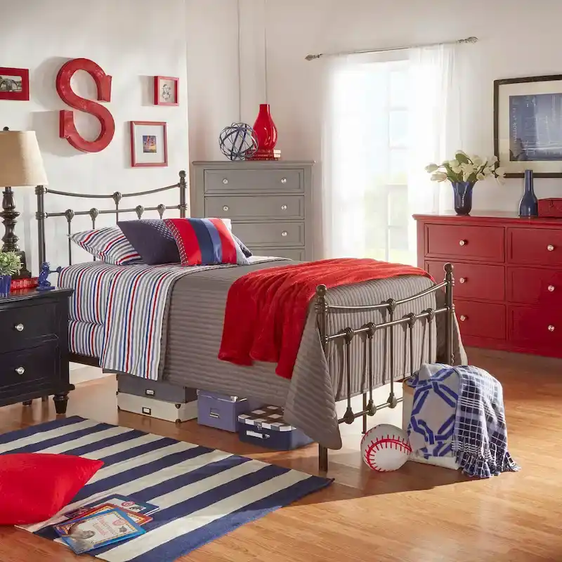 Xander Dark Brown Steel Bed by iNSPIRE Q Classic