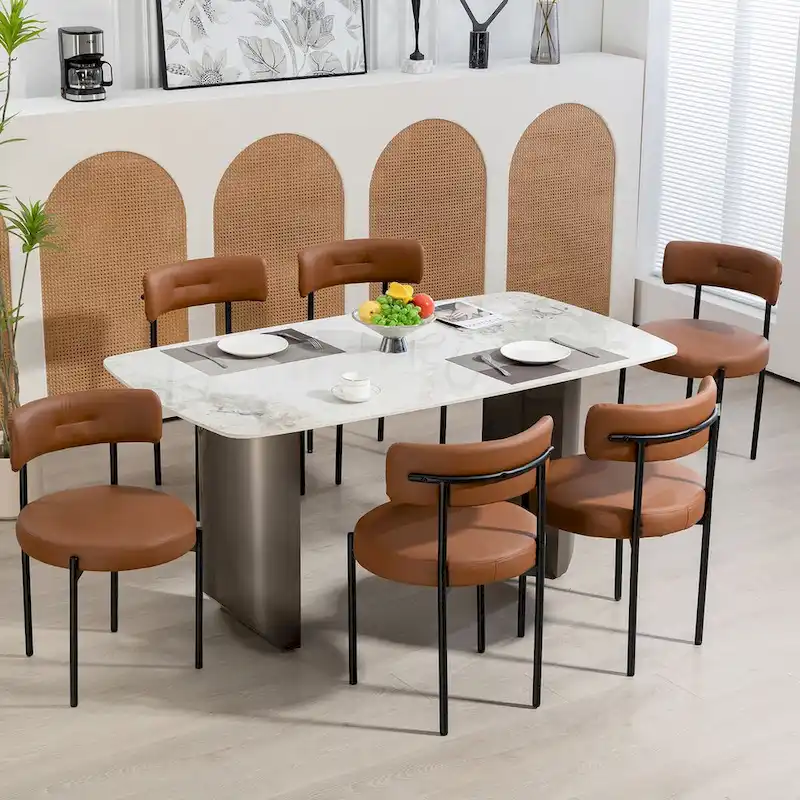 AVAWING Dining Chairs Mid-Century Modern Kitchen Chairs Set of 6
