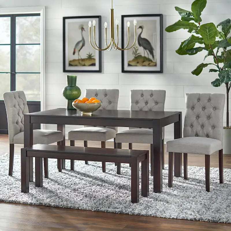 Simple Living Axis Espresso Accent Dining Bench