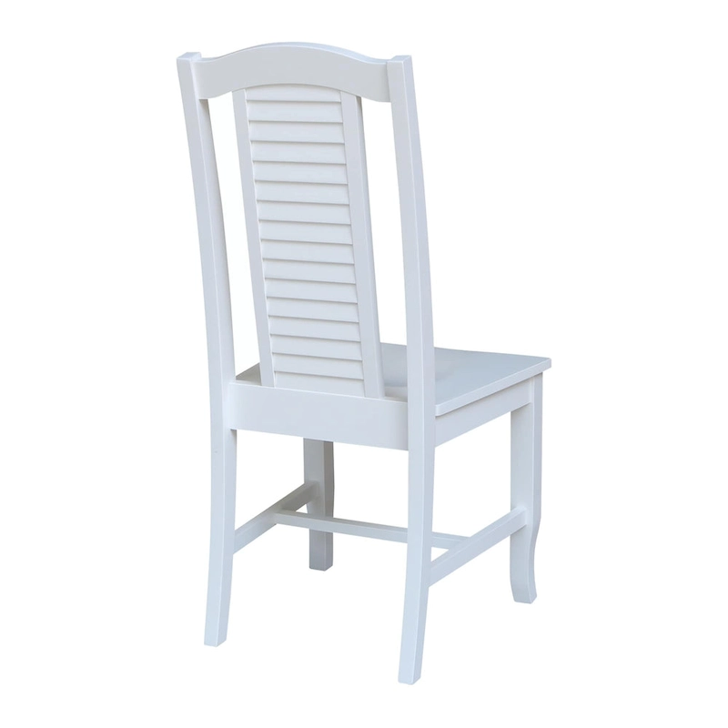 Solid Wood Seaside Dining Chairs - Set of Two