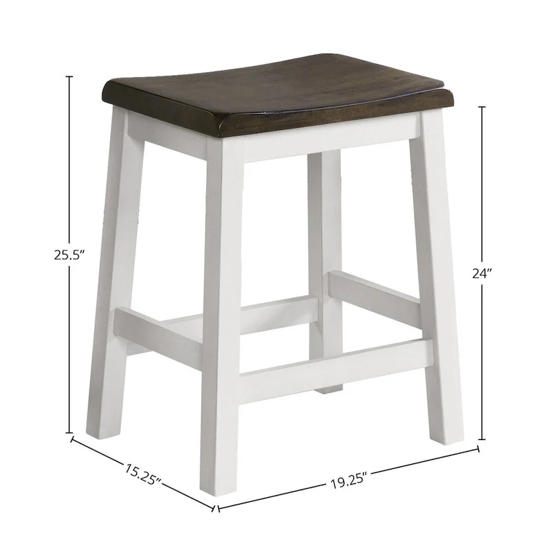 24-Inch Backless Bar Stools (Set of 2)