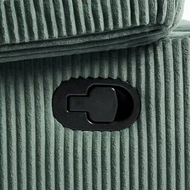 Vegan Leather Upholstered Push Back Manual Recliner Chair