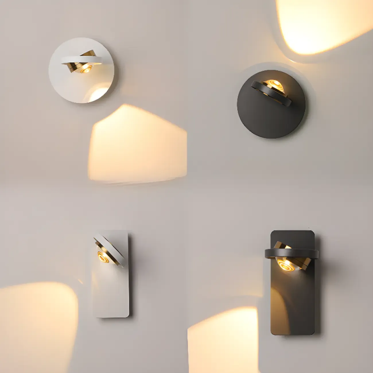 Sleek Adjustable Metal LED Wall Sconce with Acrylic Shade