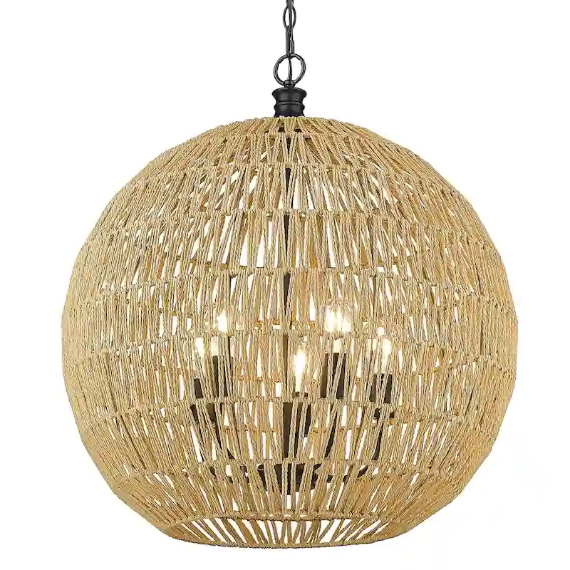 Florence 25  Wide 5-Light Pendant with Rope Shade