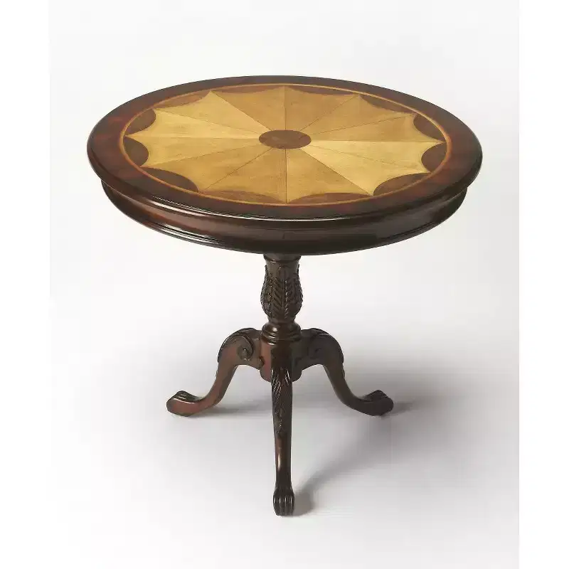HomeRoots 30 Brown Wood Round Coffee Table