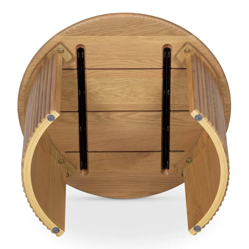 NADAAL STUDIOS Pence, Small Oval Coffee Table, Dark Brown