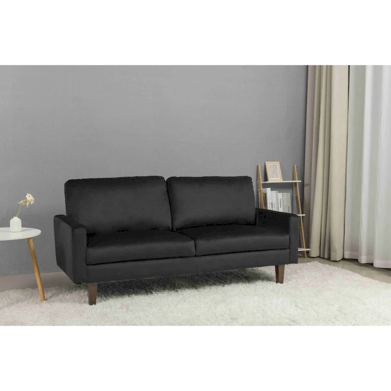 Velvet Square Arm Sofa