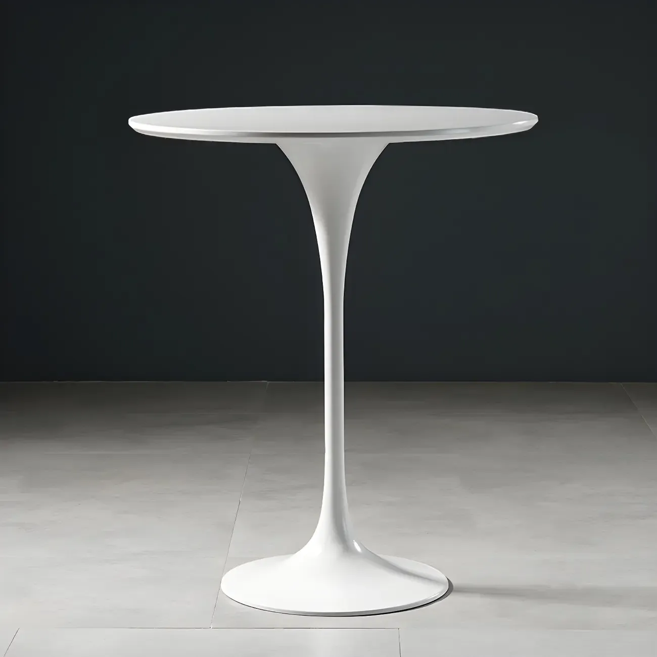 Glam Round Tall Bistro Table Pedestal Base Bar Table