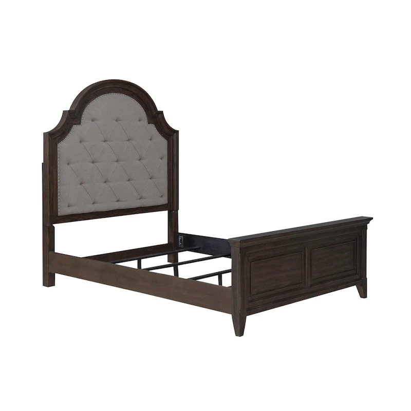Paradise Valley Saddle Brown Upholstered Bed Frame - Size Options
