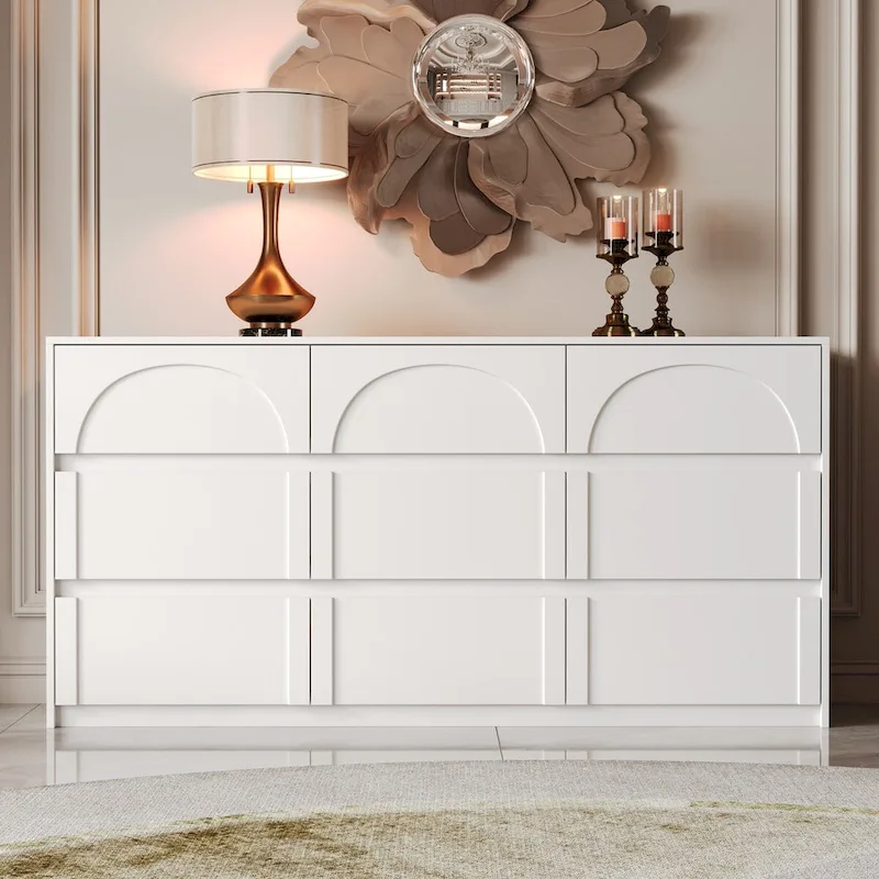 Versatile White Storage Unit - Perfect for Bedroom, Kitchen, and Living Room Use