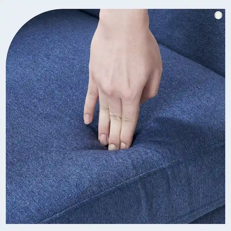 LUE BONA Linen Accent Chair Comfy Living Room Chair with Arms Upholstered Button Tufted Armchair Modern Arm Chairs Set Of 2