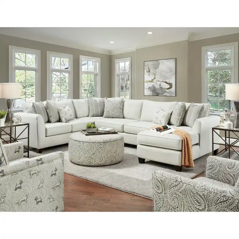 Homecoming Stone Stationary Sectional w/ Armless Sleeper