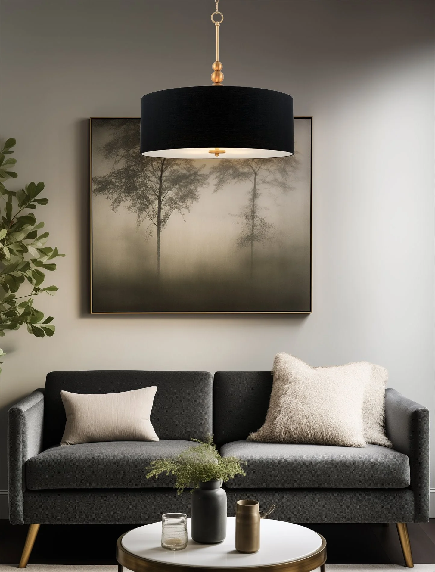 Adelade 22 Modern 3-Light Drum Pendant Chandelier