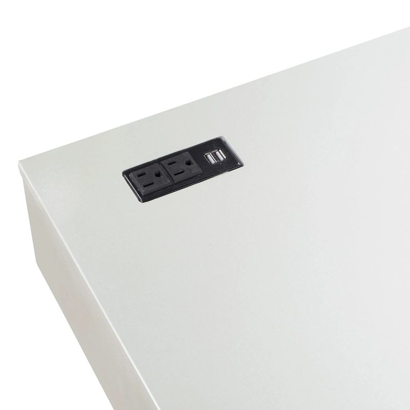 Foli Transitional 47-inch Wood 2-Drawer Desk with USBs and Power Outlets by Furniture of America