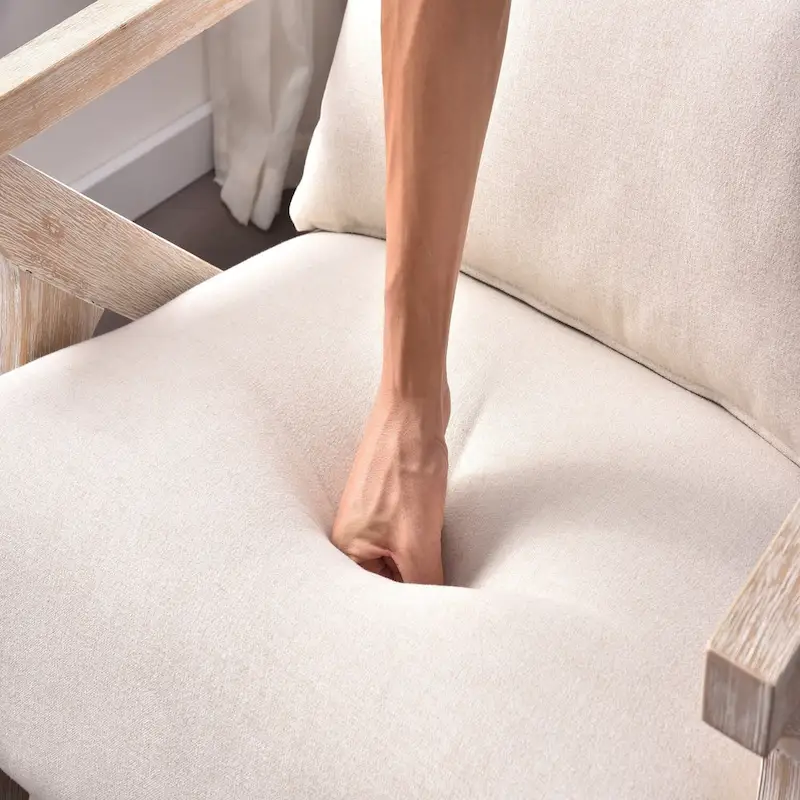 Accent Armchair Solid Hardwood Upholstered