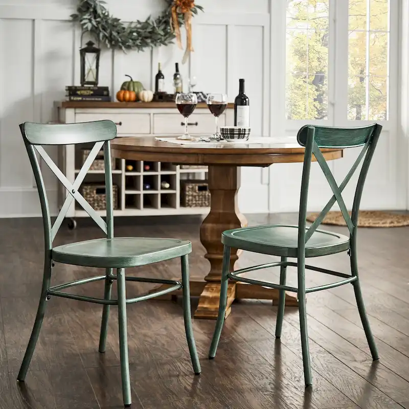 Metal Dining Chairs (Set of 2)