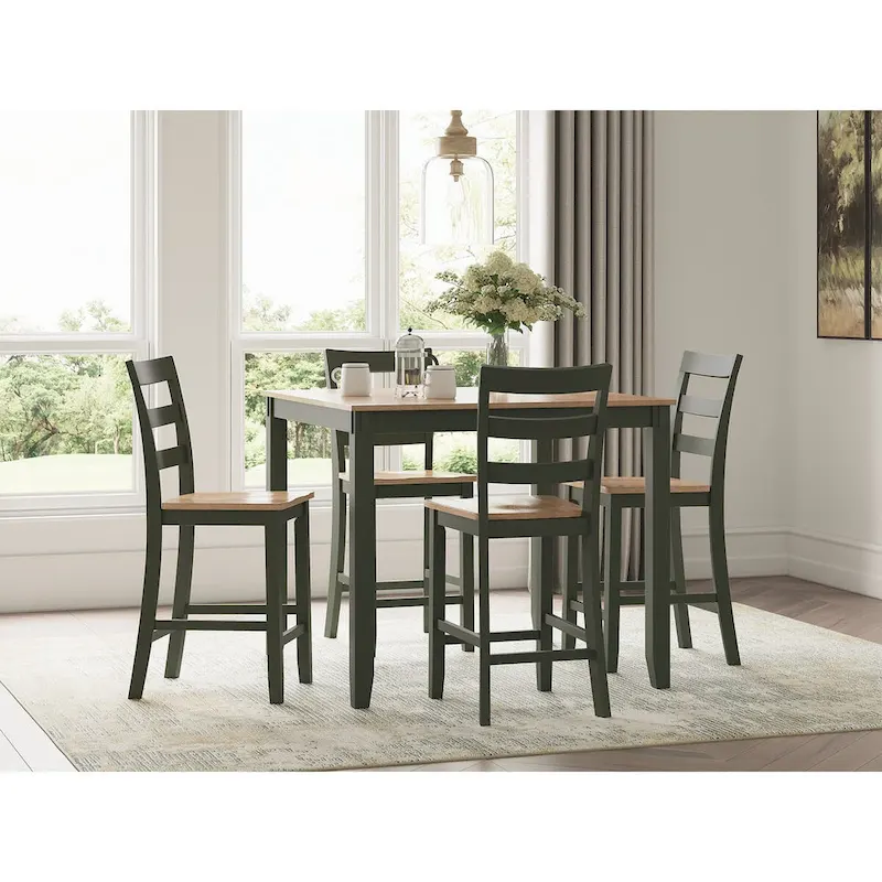 Signature Design by Ashley Gesthaven Counter Height Dining Table and 4 Barstools (Set of 5)