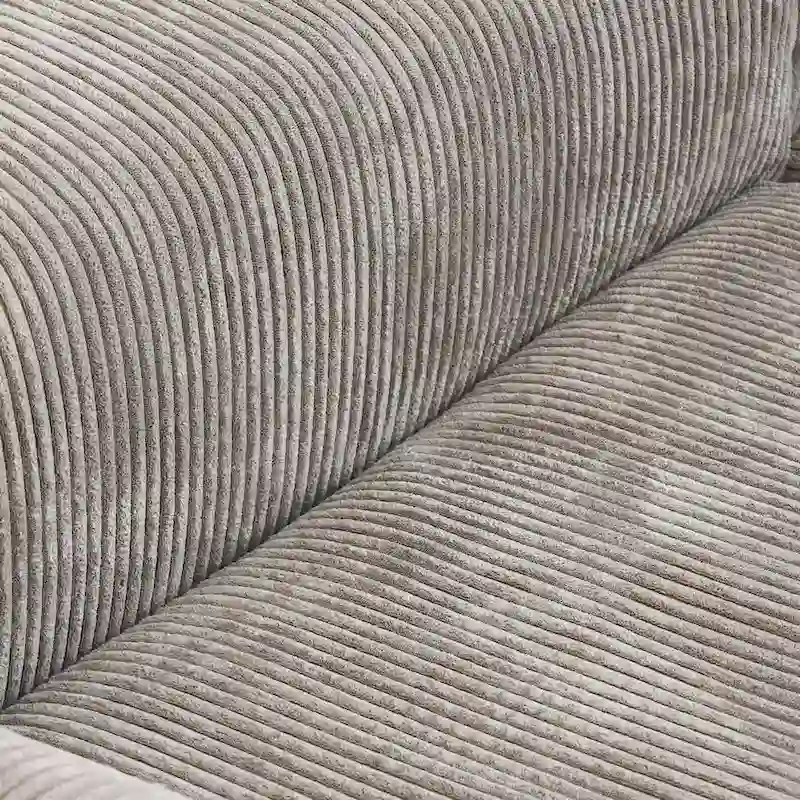 Large U-Shape Linen Reversible Modular Seating Component Sectional with 2 Ottoman