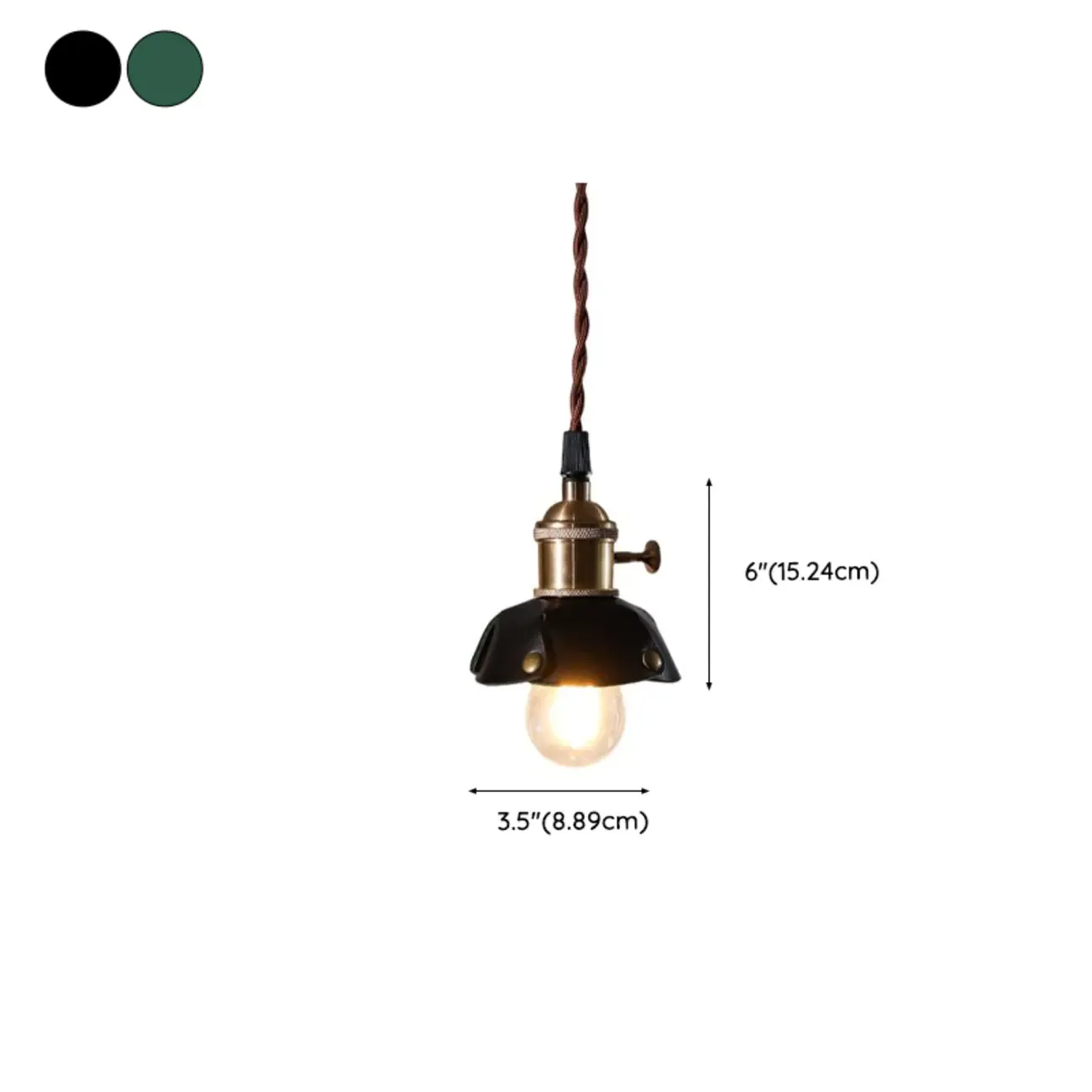 Modern Geometric Leather Gold Metal Pendant Light