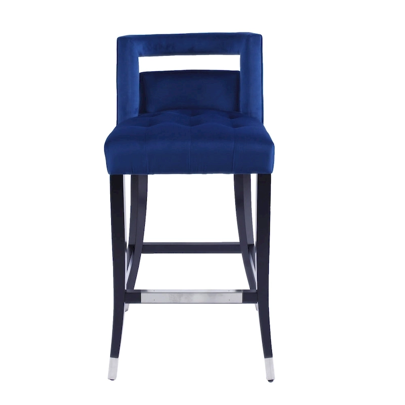 Suede Velvet Barstool with nailheads Dining Room Chair