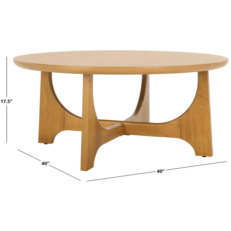 Natural Wood Coffee Table 40x40x18 Inch