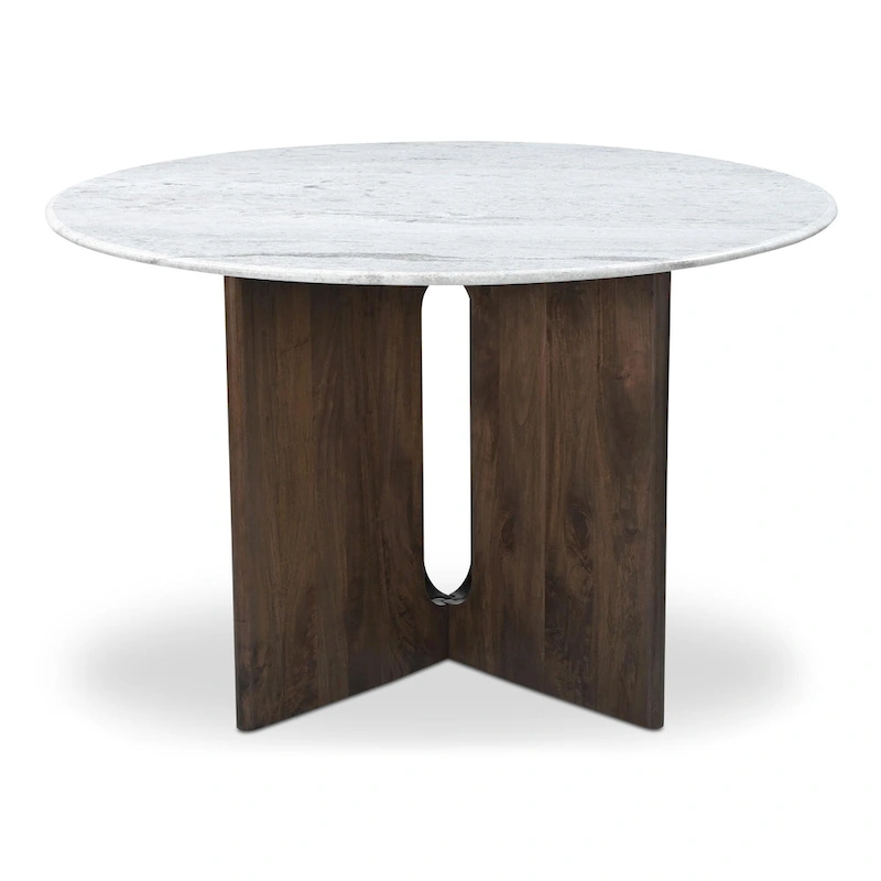 NADAAL STUDIOS Brelline, Round Dining Table With Cross Legs - 48W x48D x30H