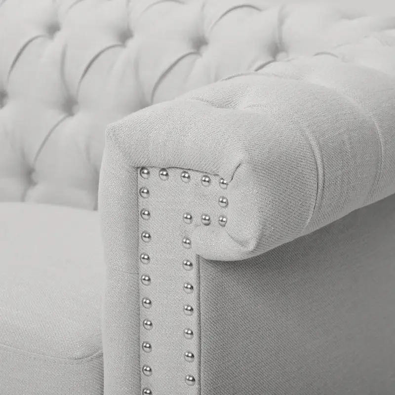 Parkhurst Tufted Grey Chesterfield Sofa by Christopher Knight Home