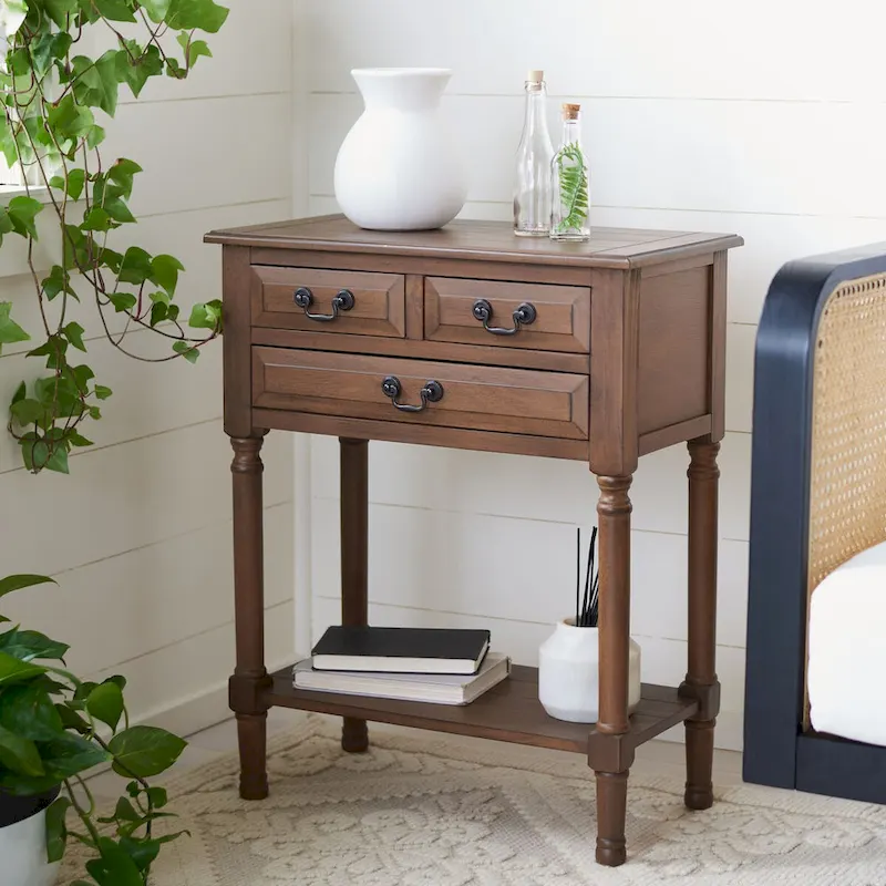 SAFAVIEH Leaner 3-Drawer Console Table - 23.5 W x 13 L x 29.5 H - 24Wx13Dx30H