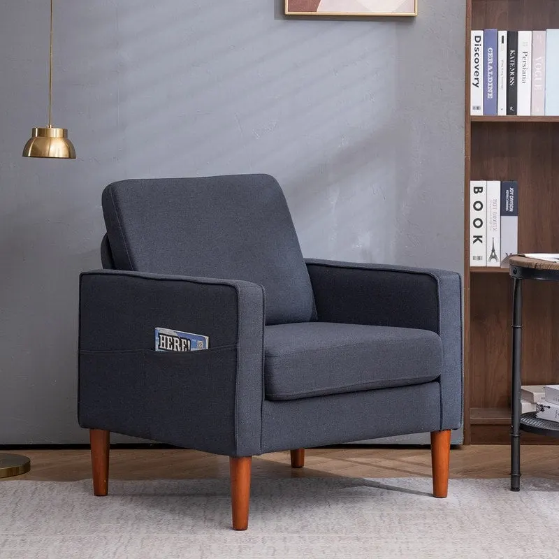 Solid Wood Legs Nuclear Bomb II Single Seat Accent Chair