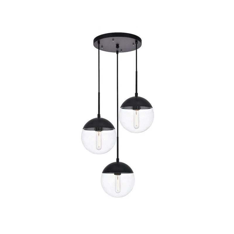 3-Light 18 inch Pendant with Clear Glass